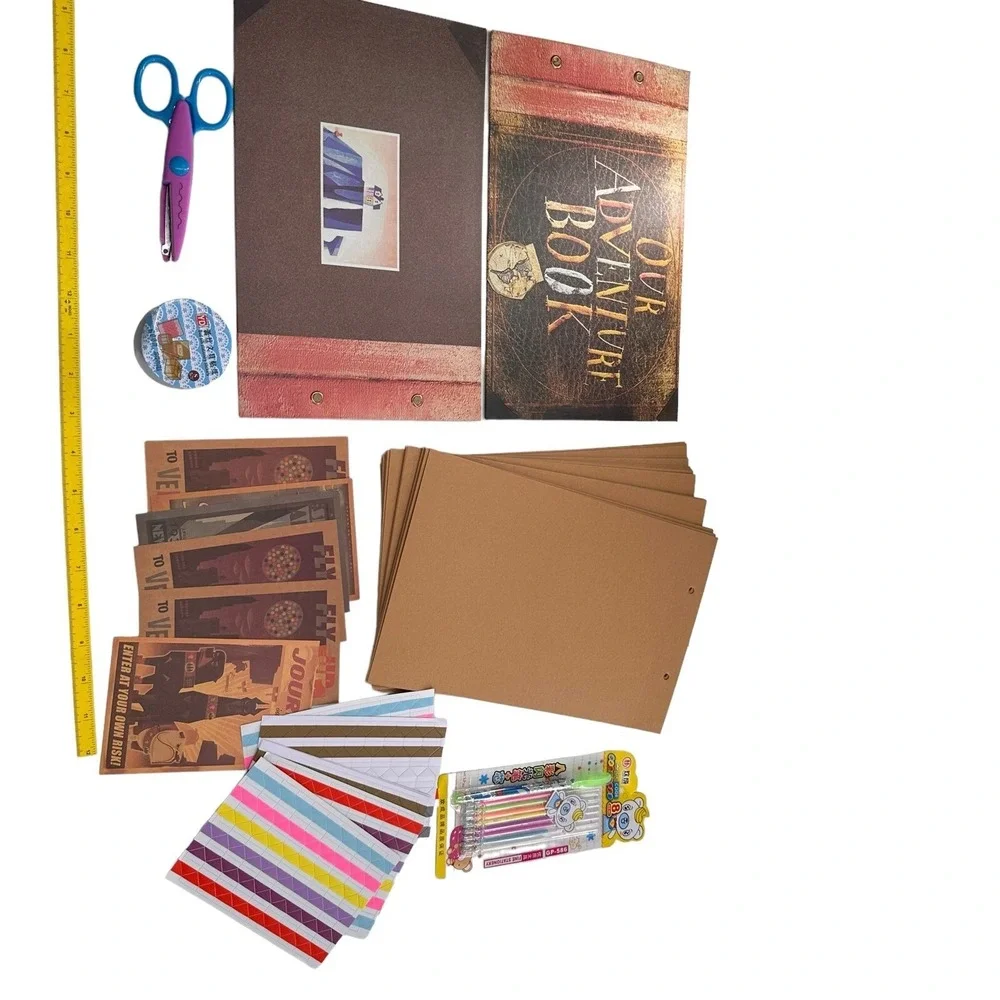 Disney's UP Our Adventure Book Memory DIY Photo Album Scrapbook Travel Gift‎ Set